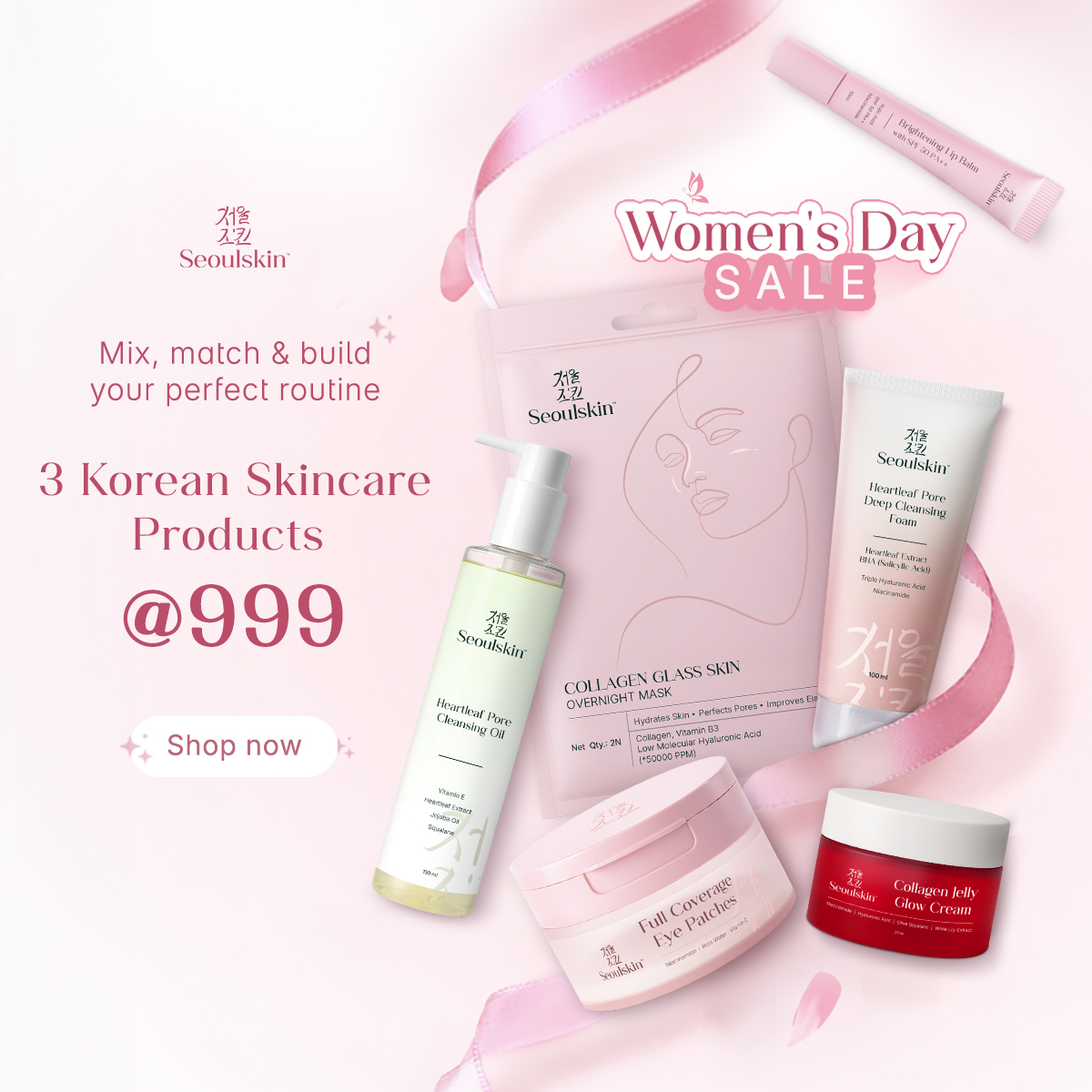 Seoulskin Facebook ad: Your Glow Kit @ ₹999