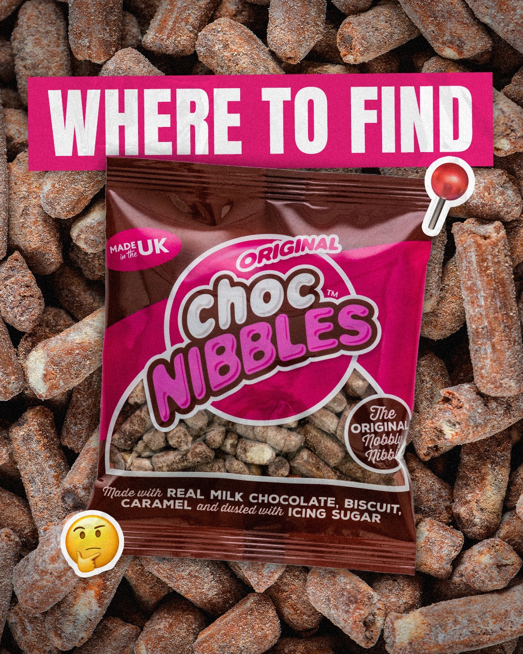 Choc Nibbles Facebook ad: When the Choc Nibbles cravings hit.