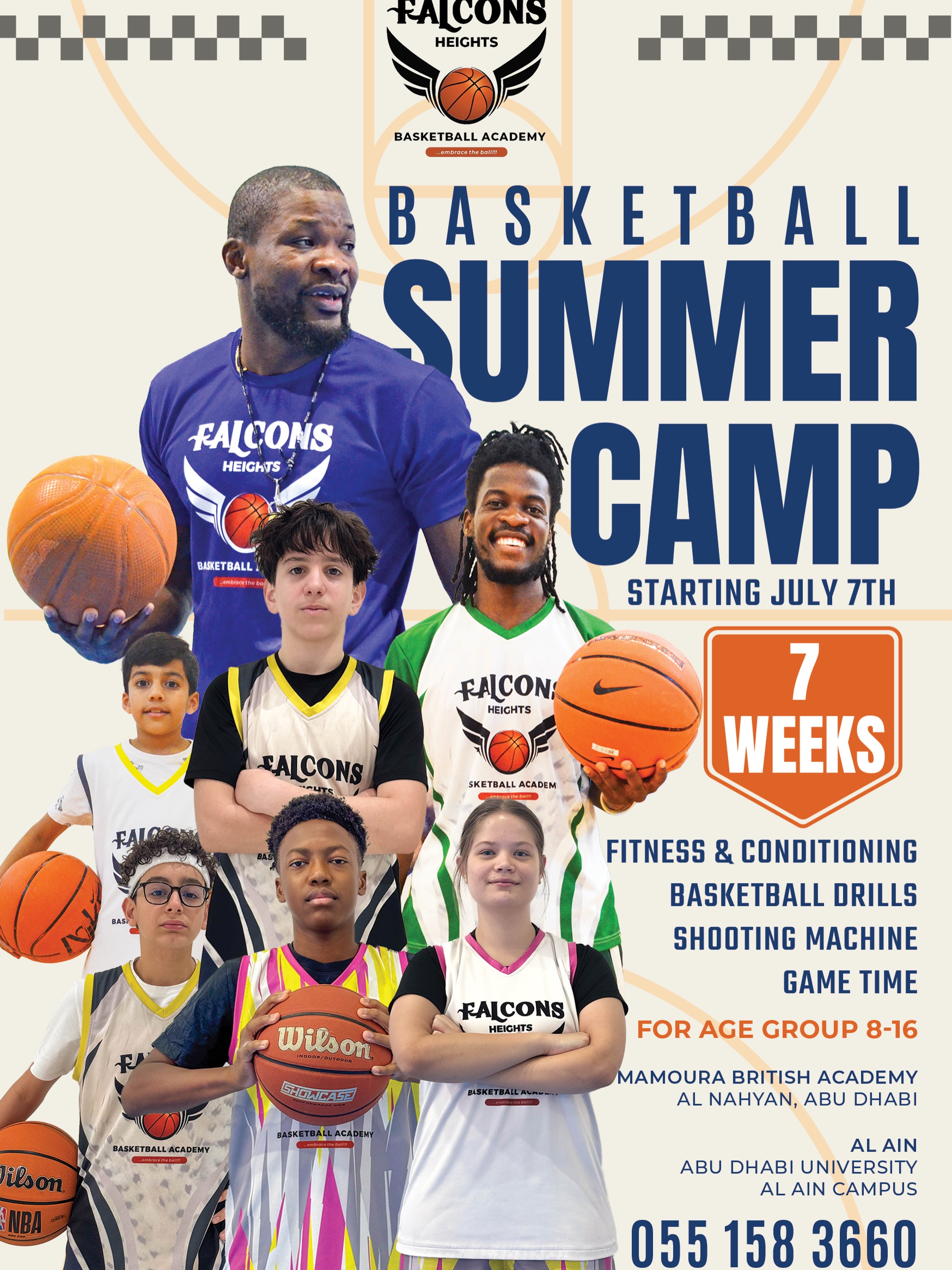 Falcons Heights Basketball Academy UAE Facebook ad