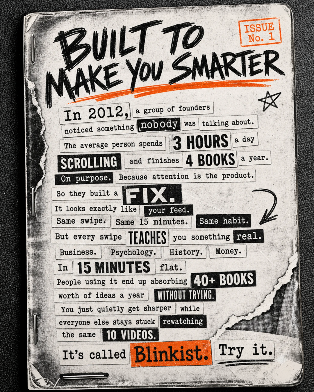 Blinkist Facebook ad