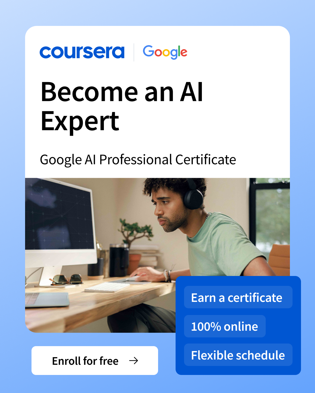Coursera Facebook ad