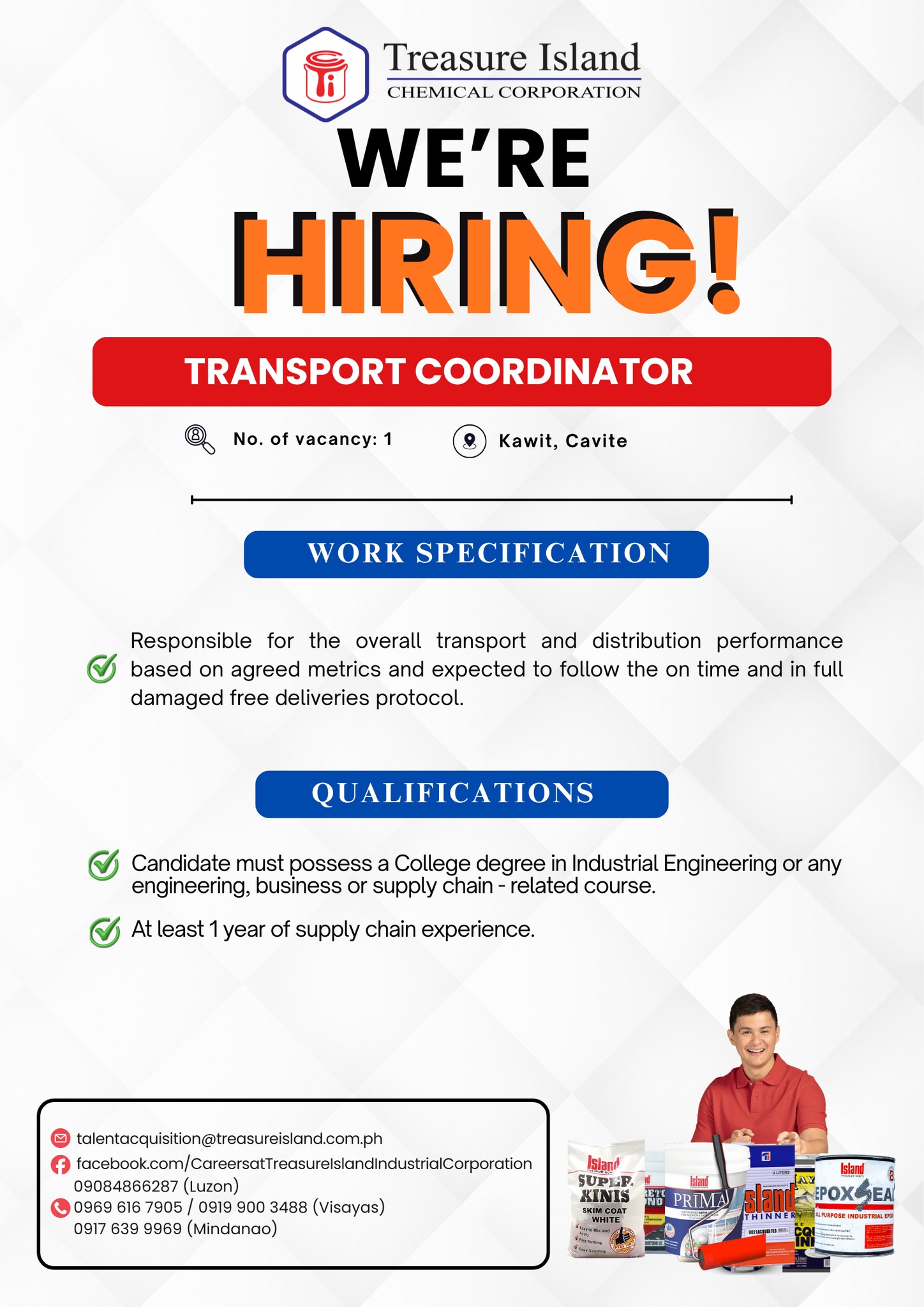 Careers at Treasure Island Industrial Corporation Facebook ad: 𝐖𝐞’𝐫𝐞 𝐞𝐱𝐜𝐢𝐭𝐞𝐝 𝐭𝐨 𝐬𝐡𝐚𝐫𝐞 𝐨𝐮𝐫…