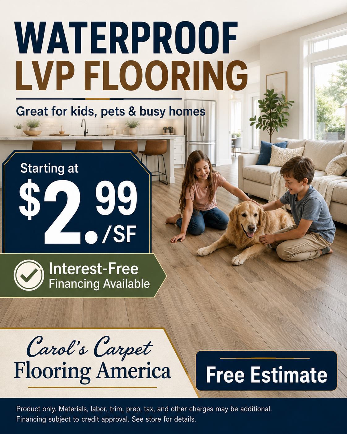 Carol's Carpet Flooring America Facebook ad