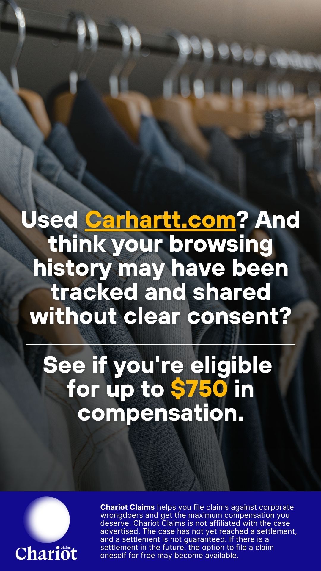 Chariot Claims - formerly ClaimClam Facebook ad