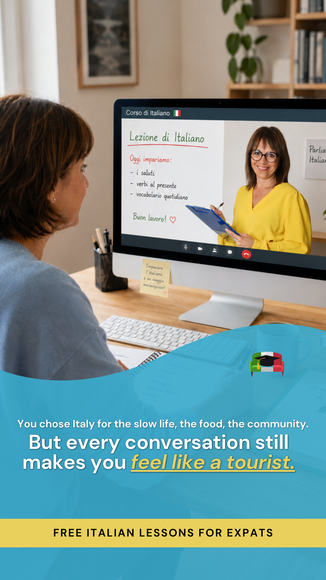 Italian on the Couch - Learn with Federica Facebook ad from Jul 16, 2026