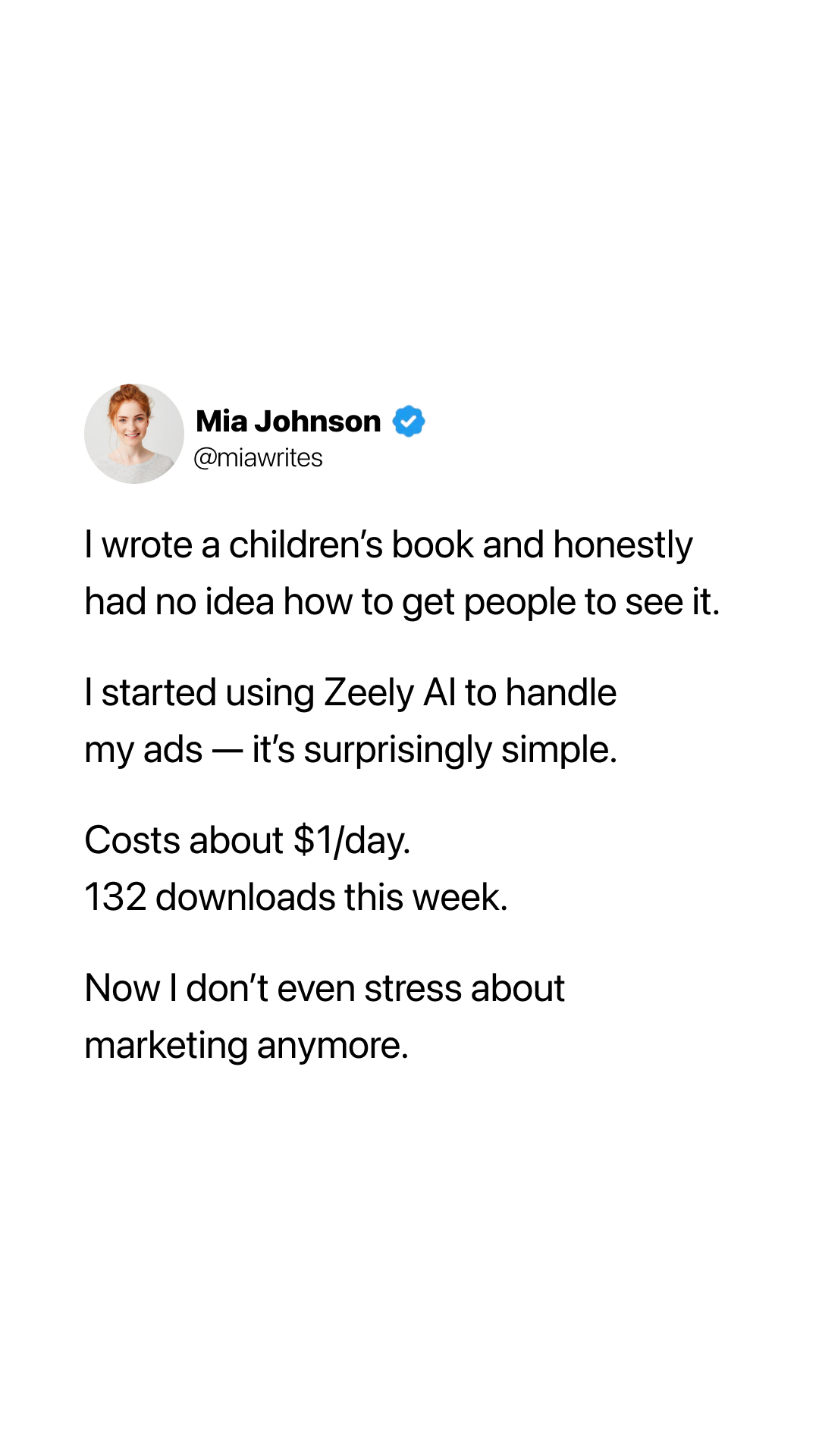 Zeely Facebook ad