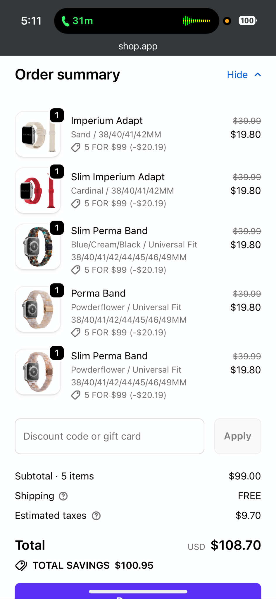 Solace Bands Facebook ad