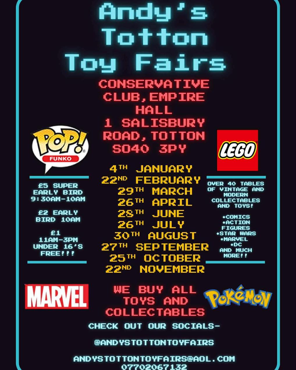 Andy’s Totton Toy Fairs Last Sunday of the Month Facebook ad