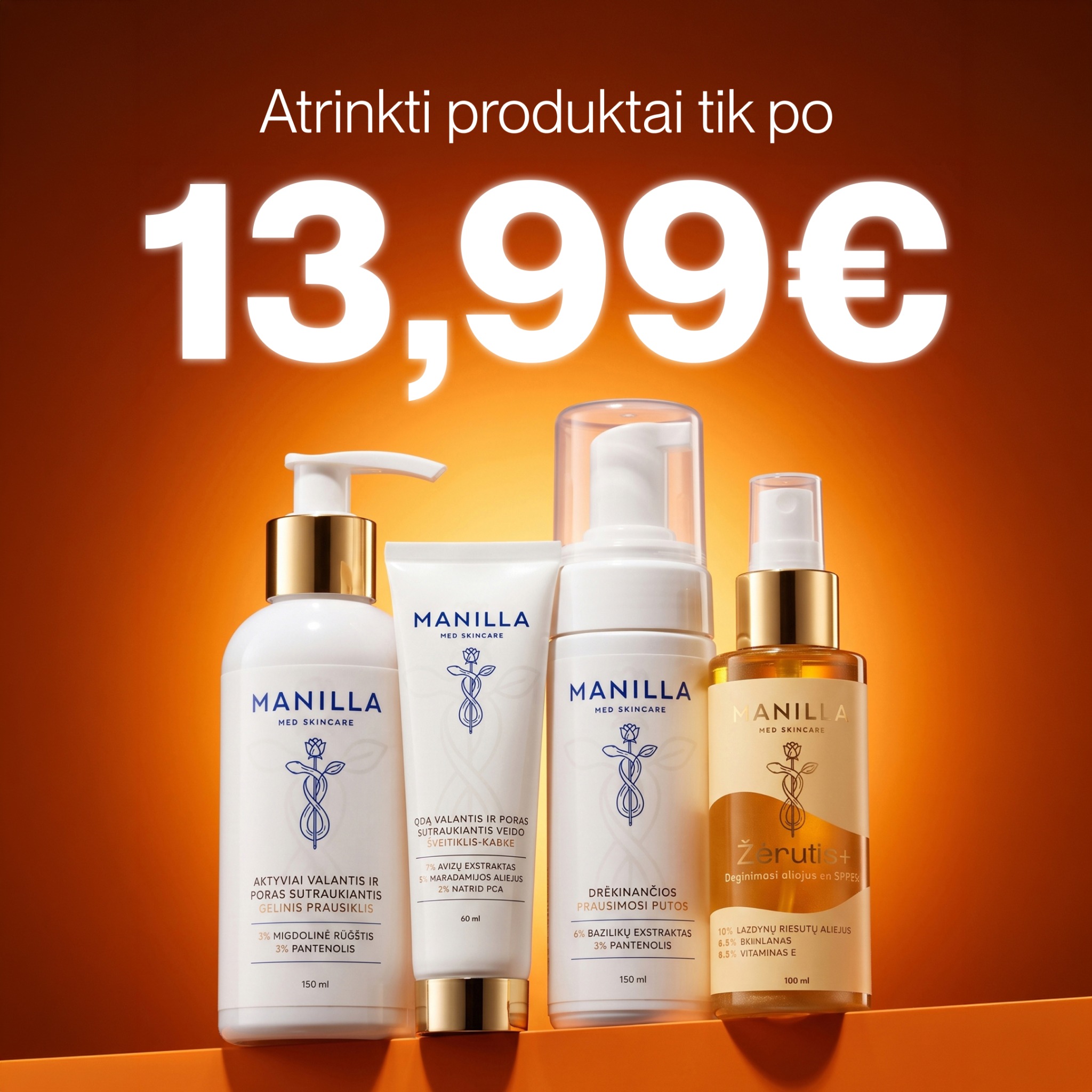 Manilla Facebook ad: Visi produktai, iki 19.99€