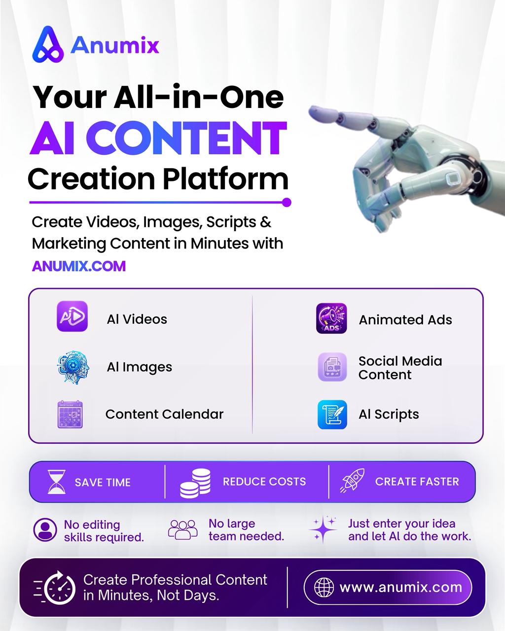 Anumix Facebook ad: Try different lighting styles, remove objects or get…