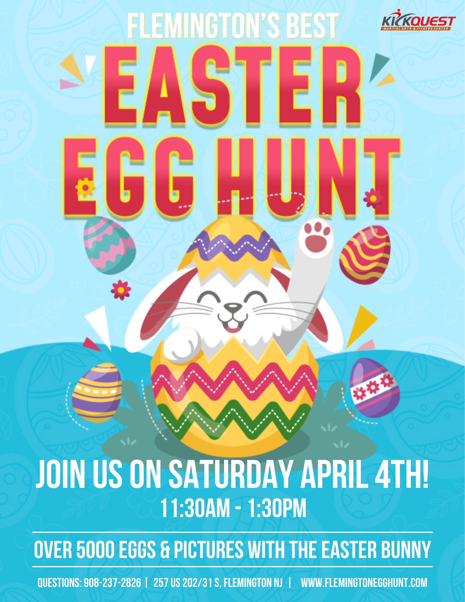 KickQuest Martial Arts & Fitness Facebook ad: Flemington's Best Easter Egg Hunt