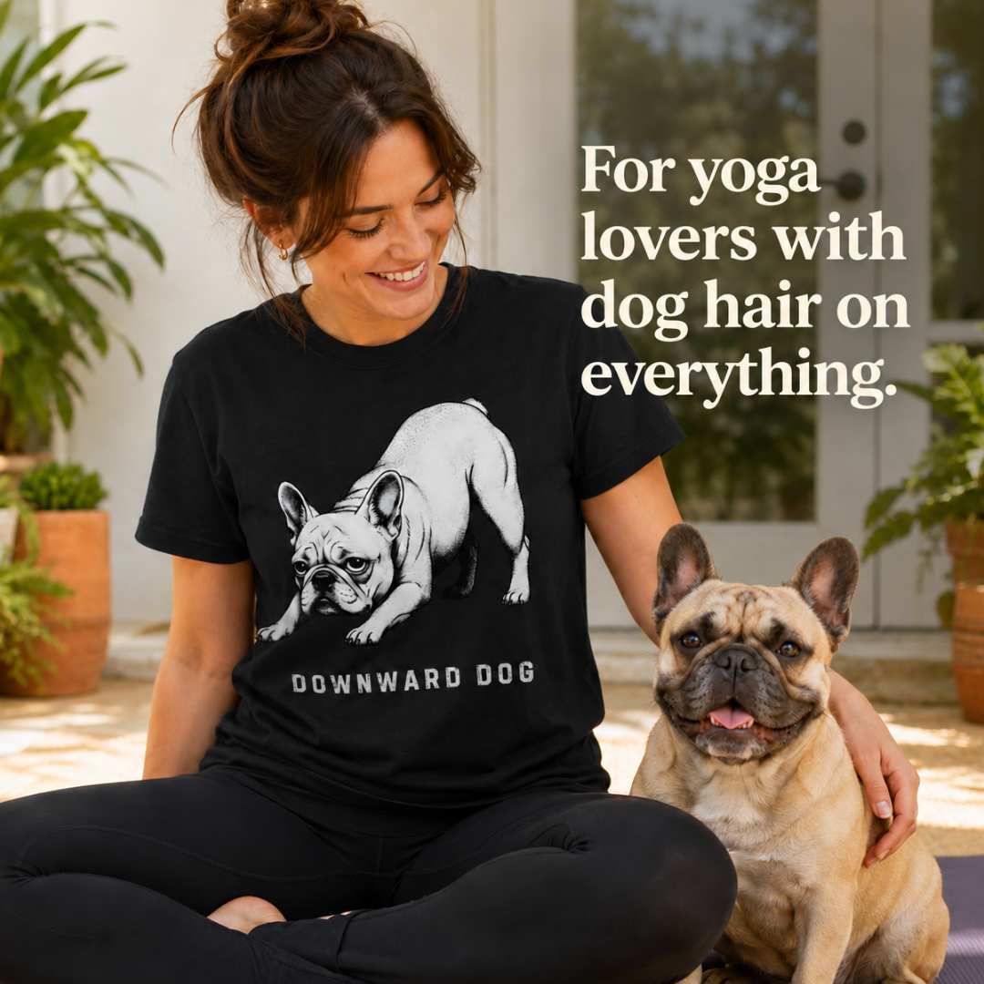 OM STYLE Facebook ad: For dog lovers who know yoga poses are…