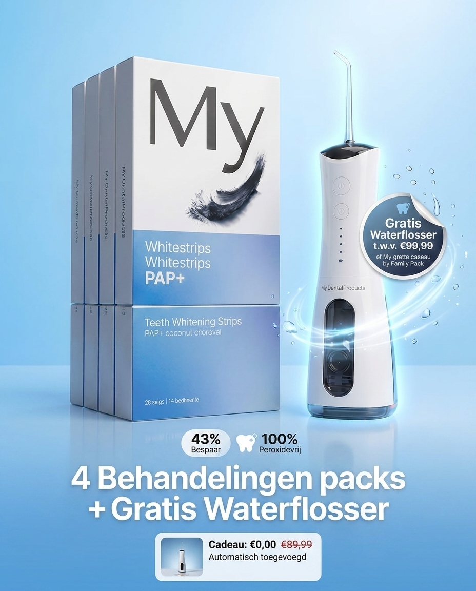 Mydentalproducts Facebook ad: Tijd voor wittere tanden