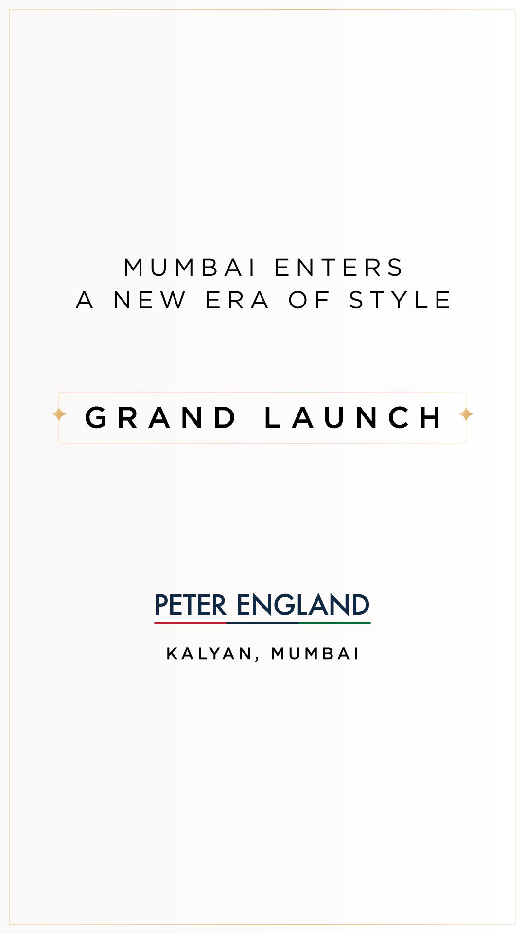 Peter England Facebook ad: We're now in your city.