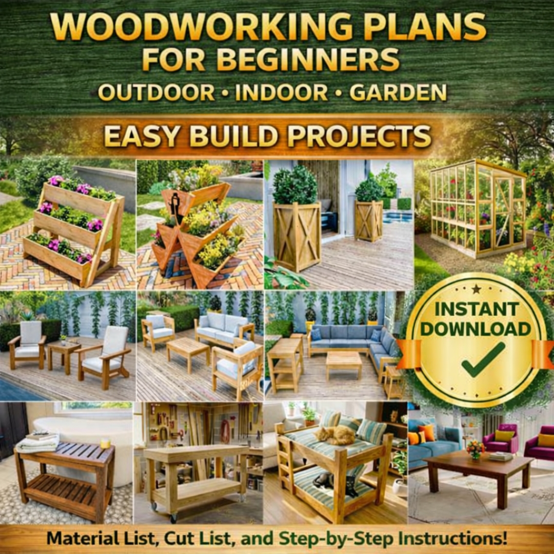 Woodworking Plans DIYs Facebook ad: Easy DIY Woodworking Plans for Beginners