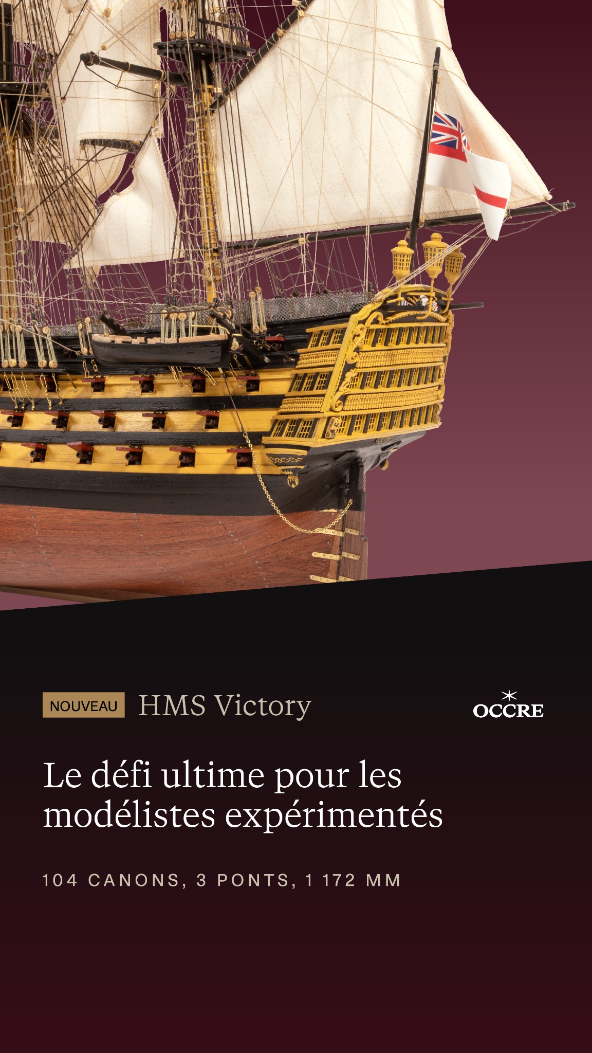 OcCre International Facebook ad: Découvrez HMS Victory