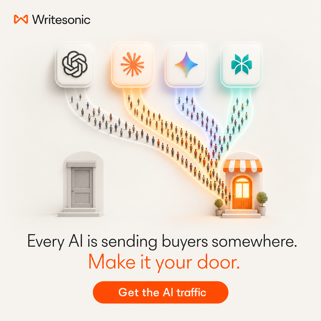 Writesonic Facebook ad