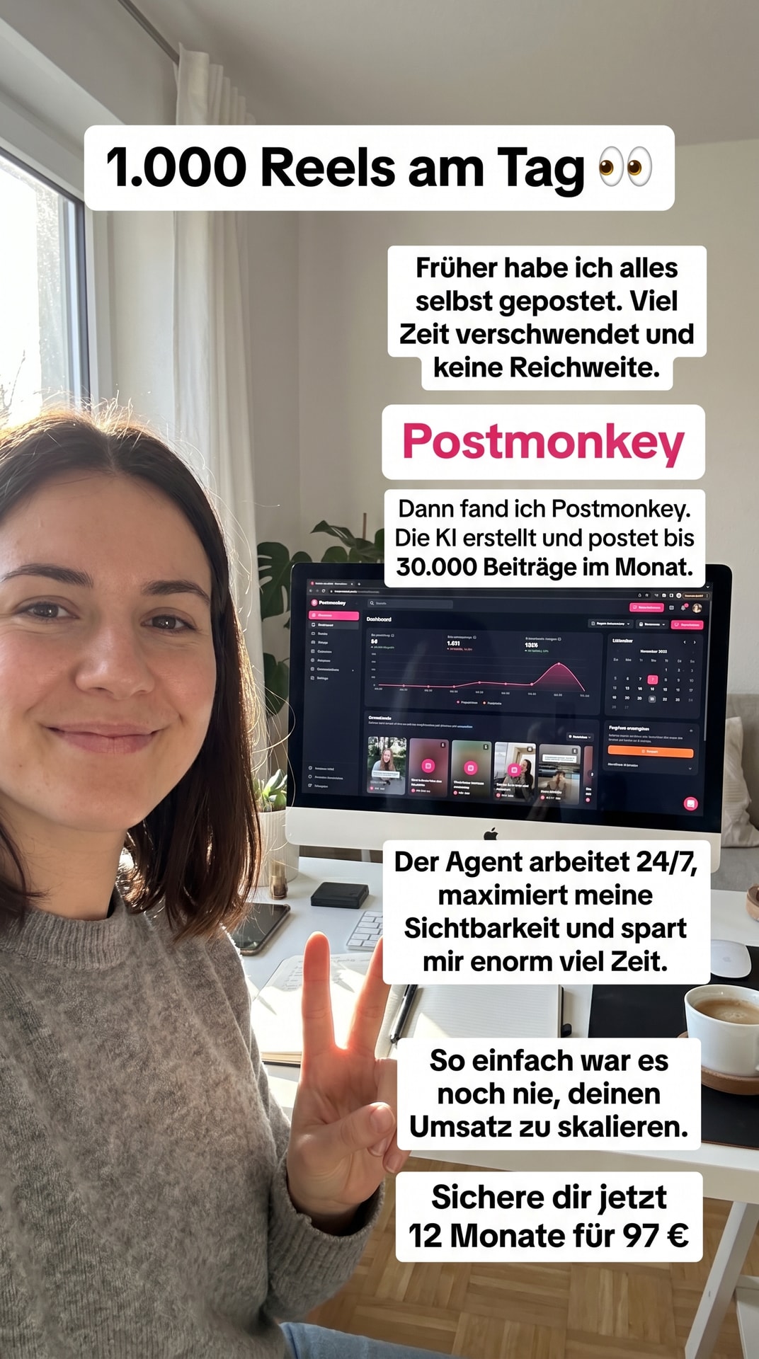 Paul Roth Facebook ad: 12 Monate Content-Autopilot für 97€