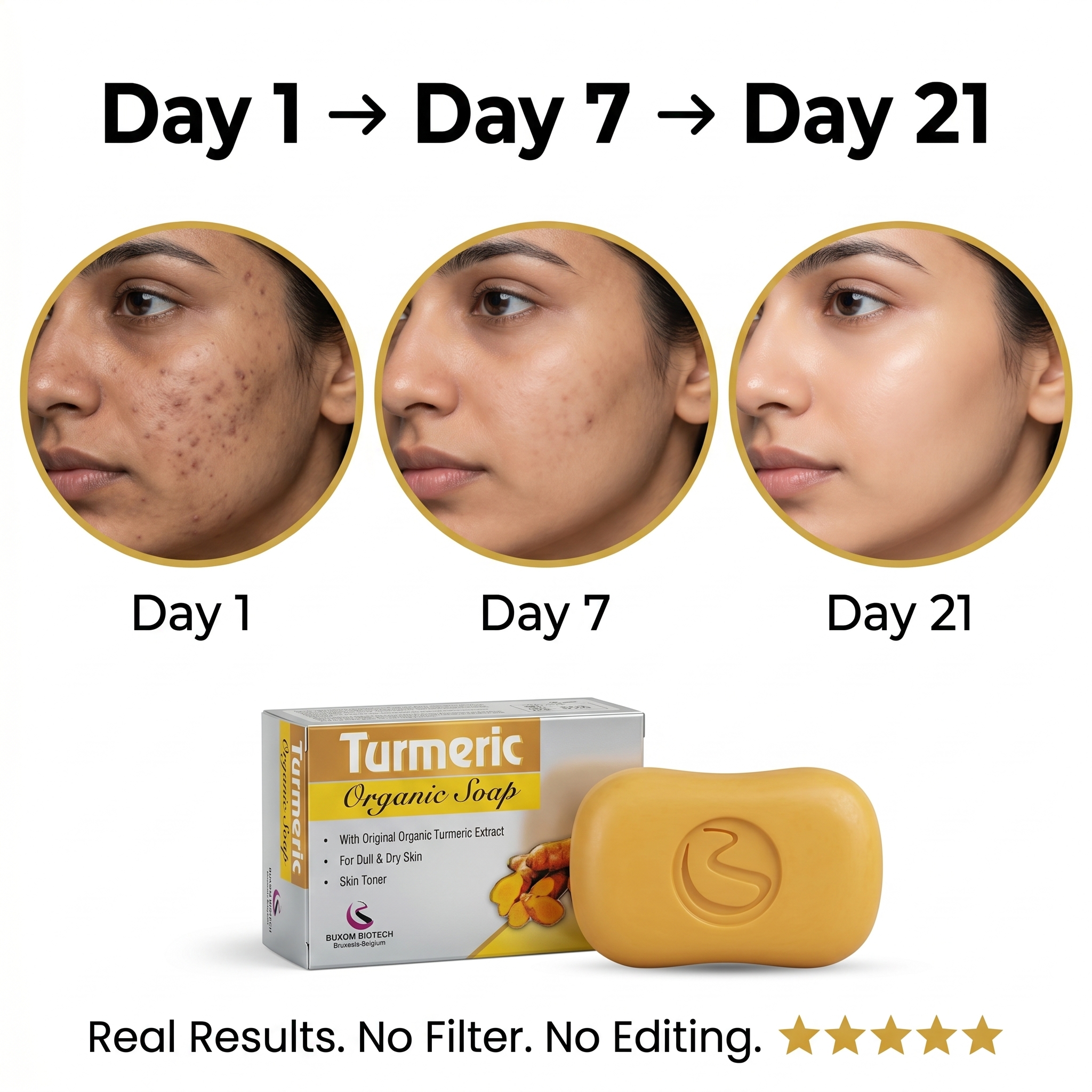 Buxom Biotech Facebook ad: Dark Spots? 7 Din Mein Farak Dikhe Ga.