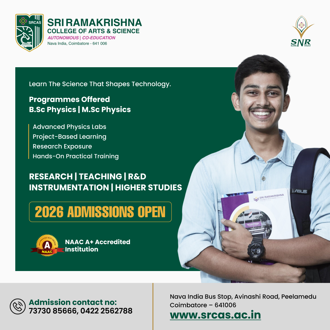 Sri Ramakrishna College of Arts & Science, Coimbatore 06 Facebook ad from May 15, 2026
