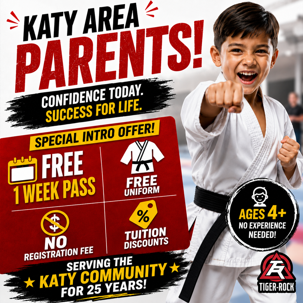 Tiger Rock Martial Arts of Katy South Facebook ad