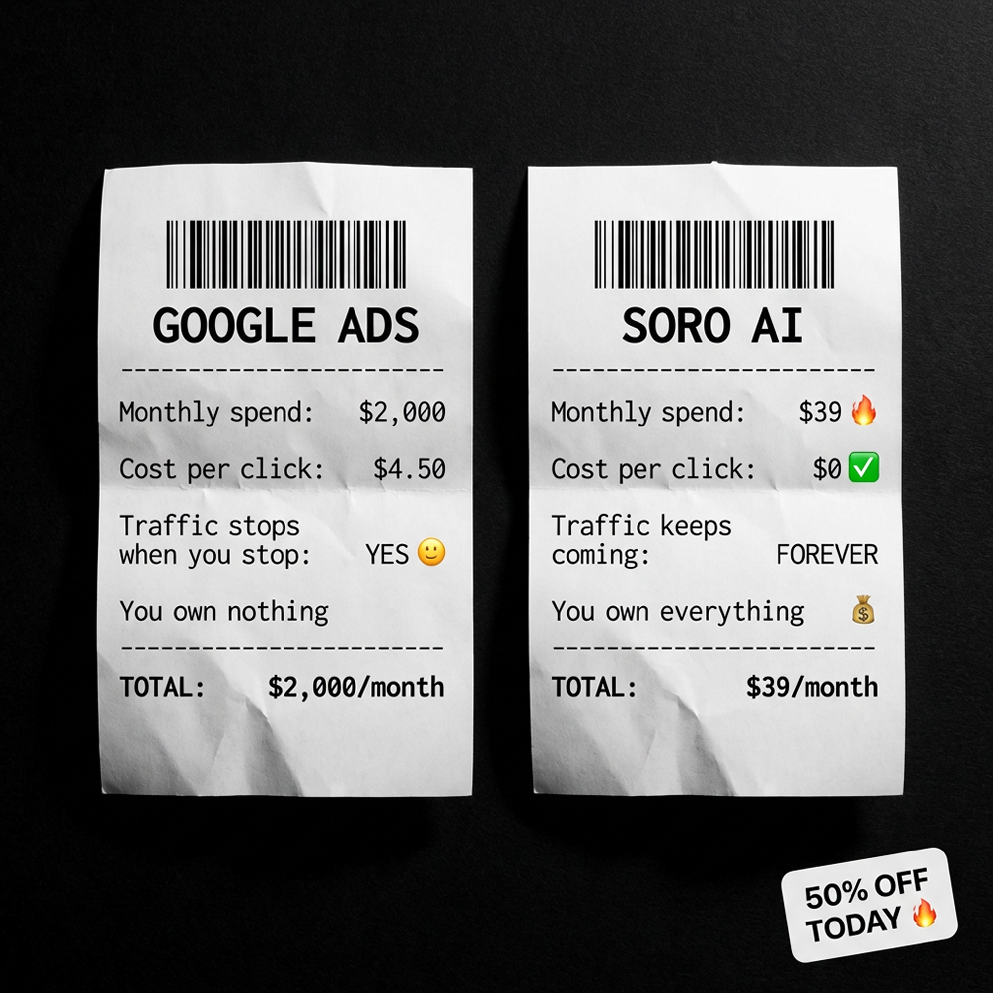 Soro SEO Facebook ad
