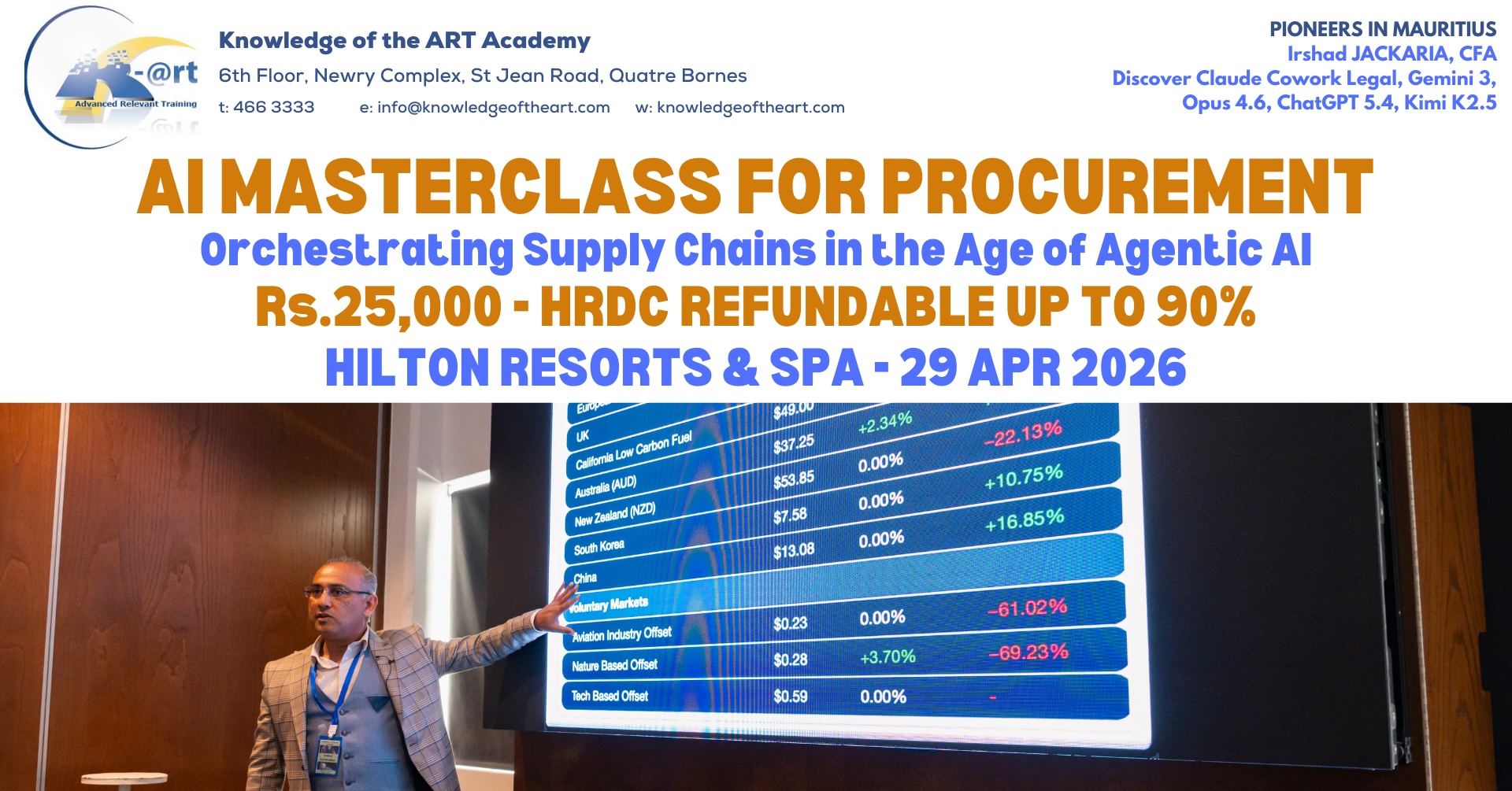 Knowledge of the ART Academy Facebook ad: AI Masterclass 2026 for Procurement and Supply Chains (at…