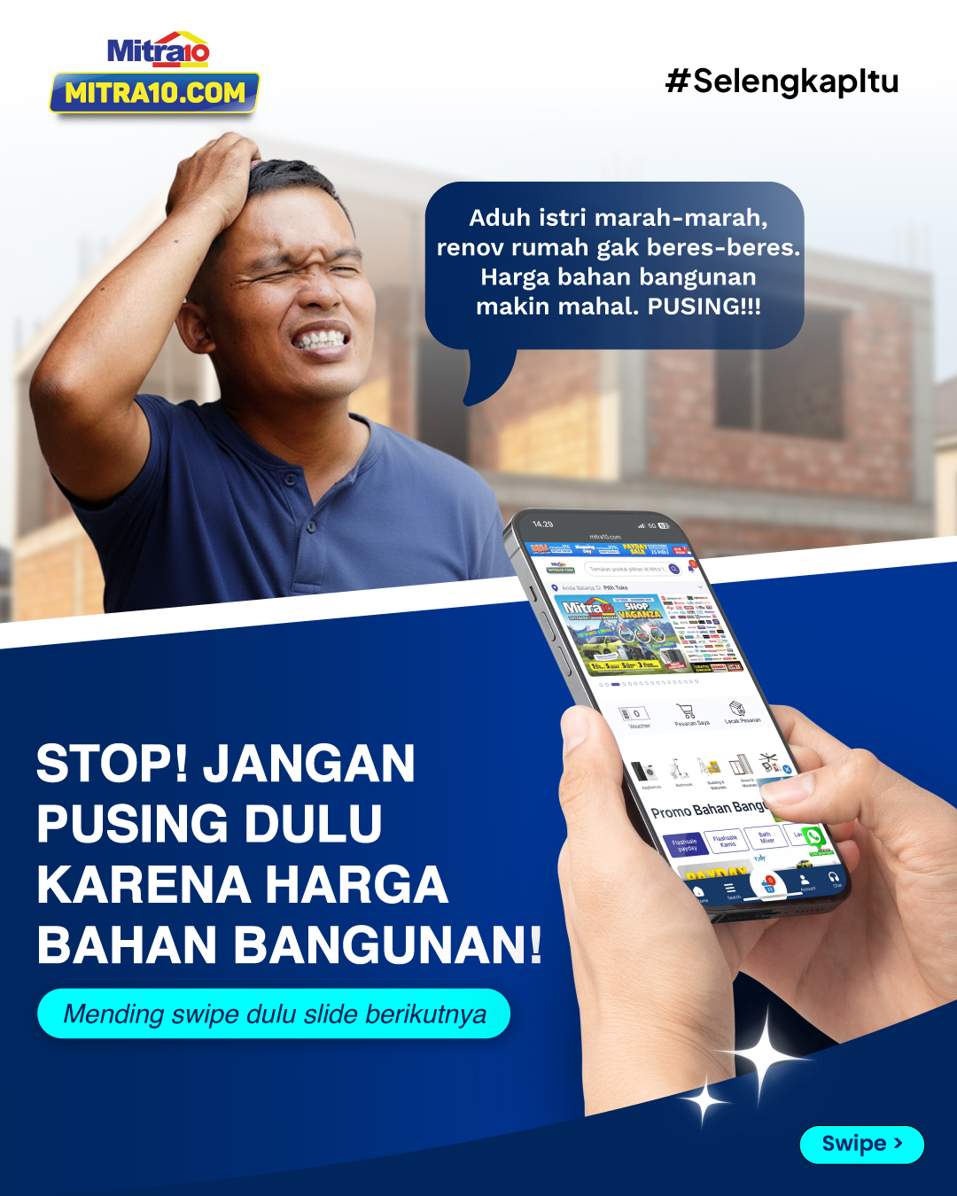Mitra10 Supermarket Bahan Bangunan Facebook ad: Belanja kebutuhan rumah paling lengkap?