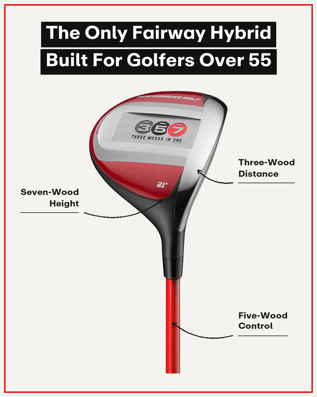 Performance Golf Facebook ad