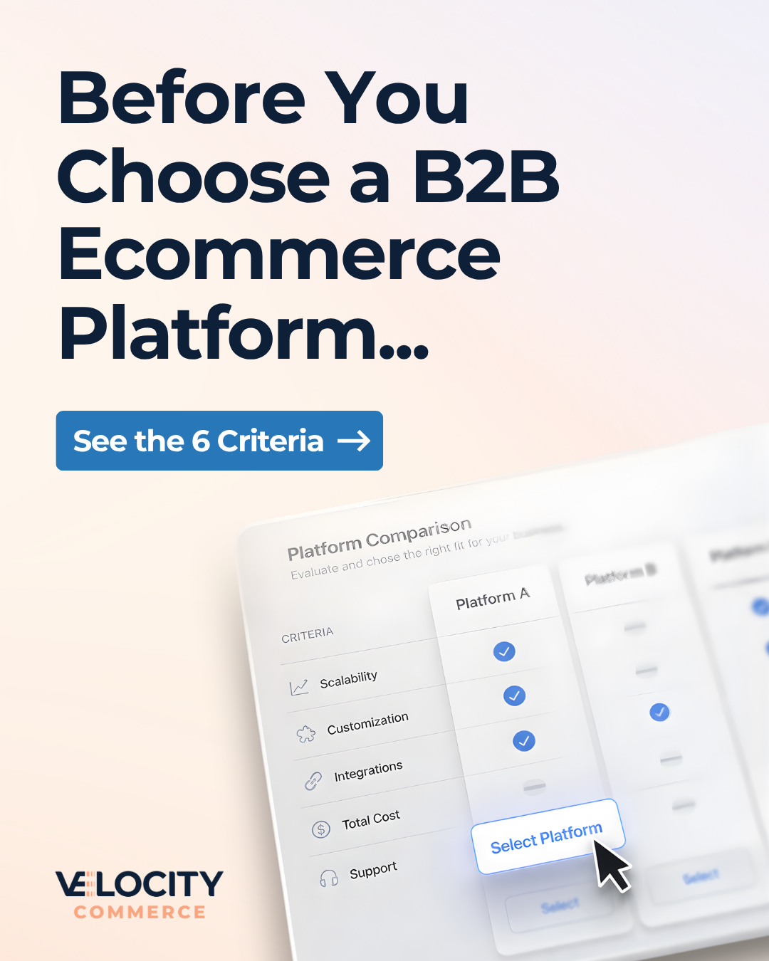 Velocity Solutions Facebook ad: Choose the Right B2B Platform