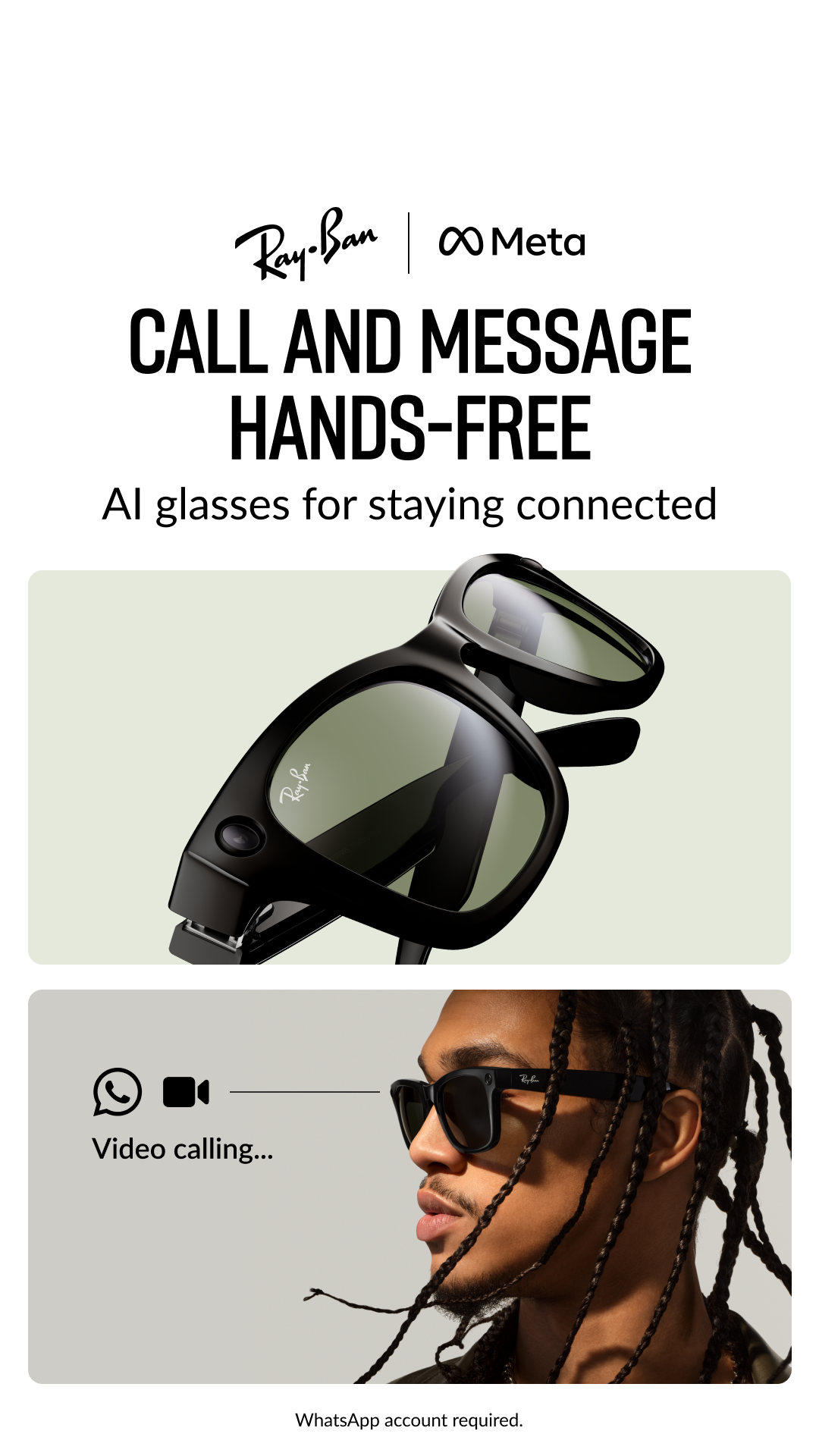 Ray-Ban Meta Facebook ad