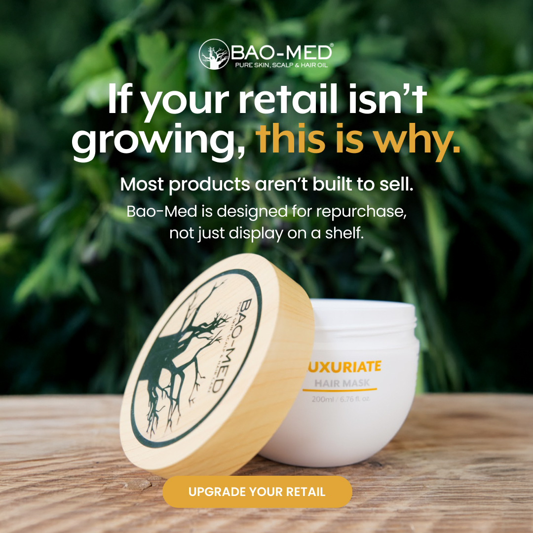 Bao-Med Beauty Facebook ad: The natural haircare clients ask to take home.