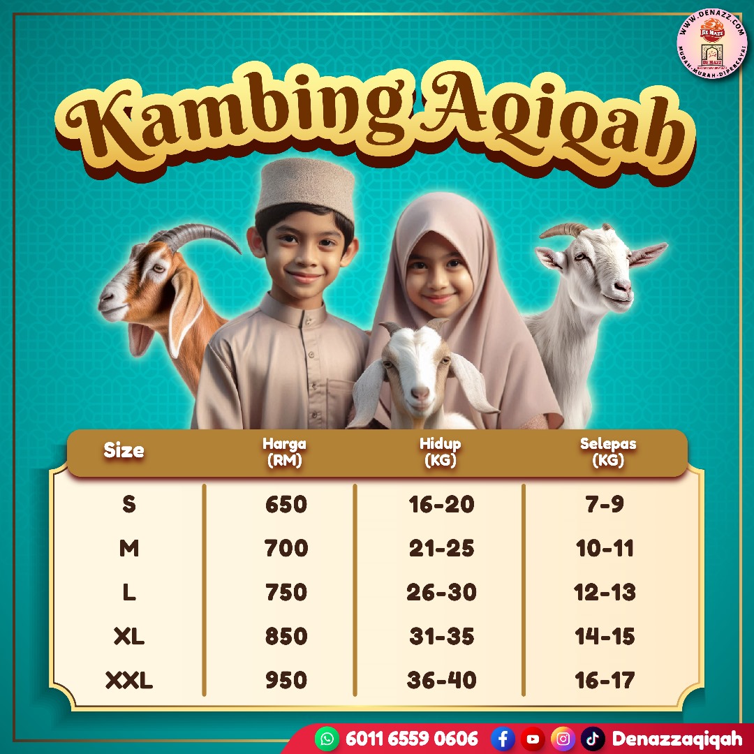 Kambing Aqiqah Murah - De Nazz Facebook ad: 𝐊𝐚𝐦𝐛𝐢𝐧𝐠 𝐀𝐪𝐢𝐪𝐚𝐡 𝐒𝐞𝐥𝐚𝐧𝐠𝐨𝐫 𝐑𝐌𝟔𝟓𝟎