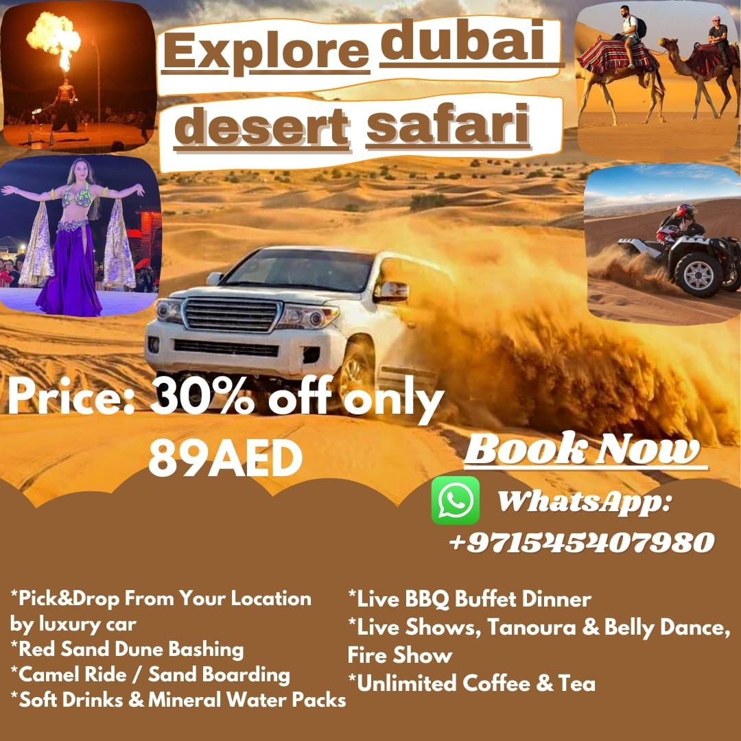Dubai Desert safari Facebook ad: AED 89