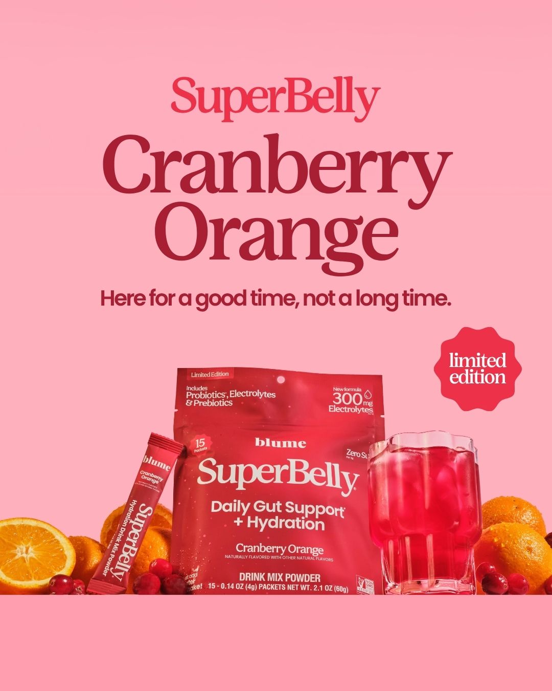 Blume Facebook ad: NEW Cranberry Orange is Here