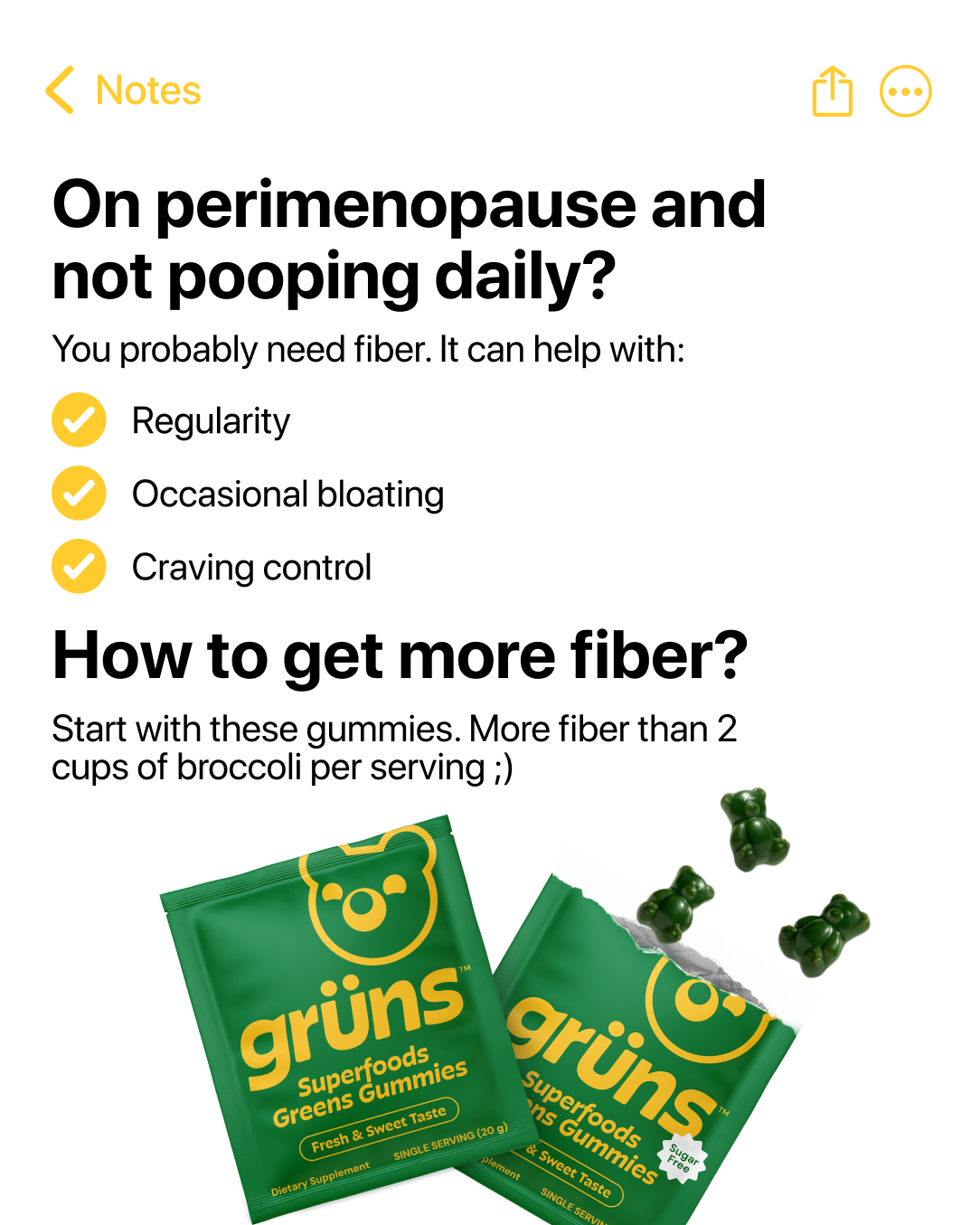 Grüns Facebook ad