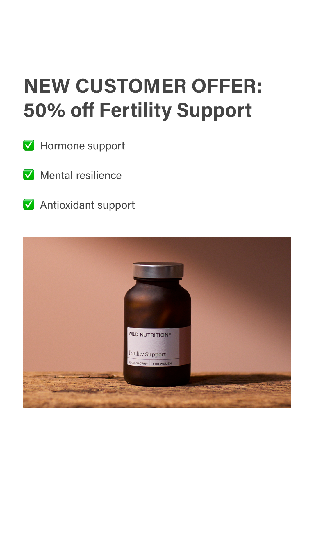 Wild Nutrition Facebook ad