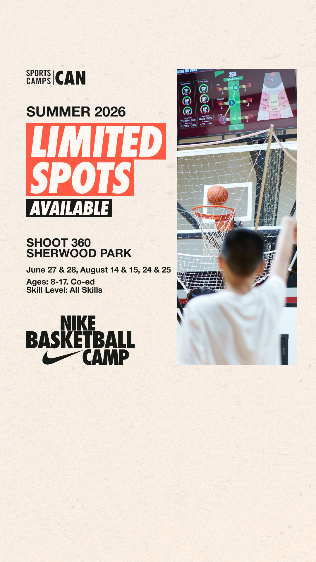 Nike Sports Camps Canada Facebook ad