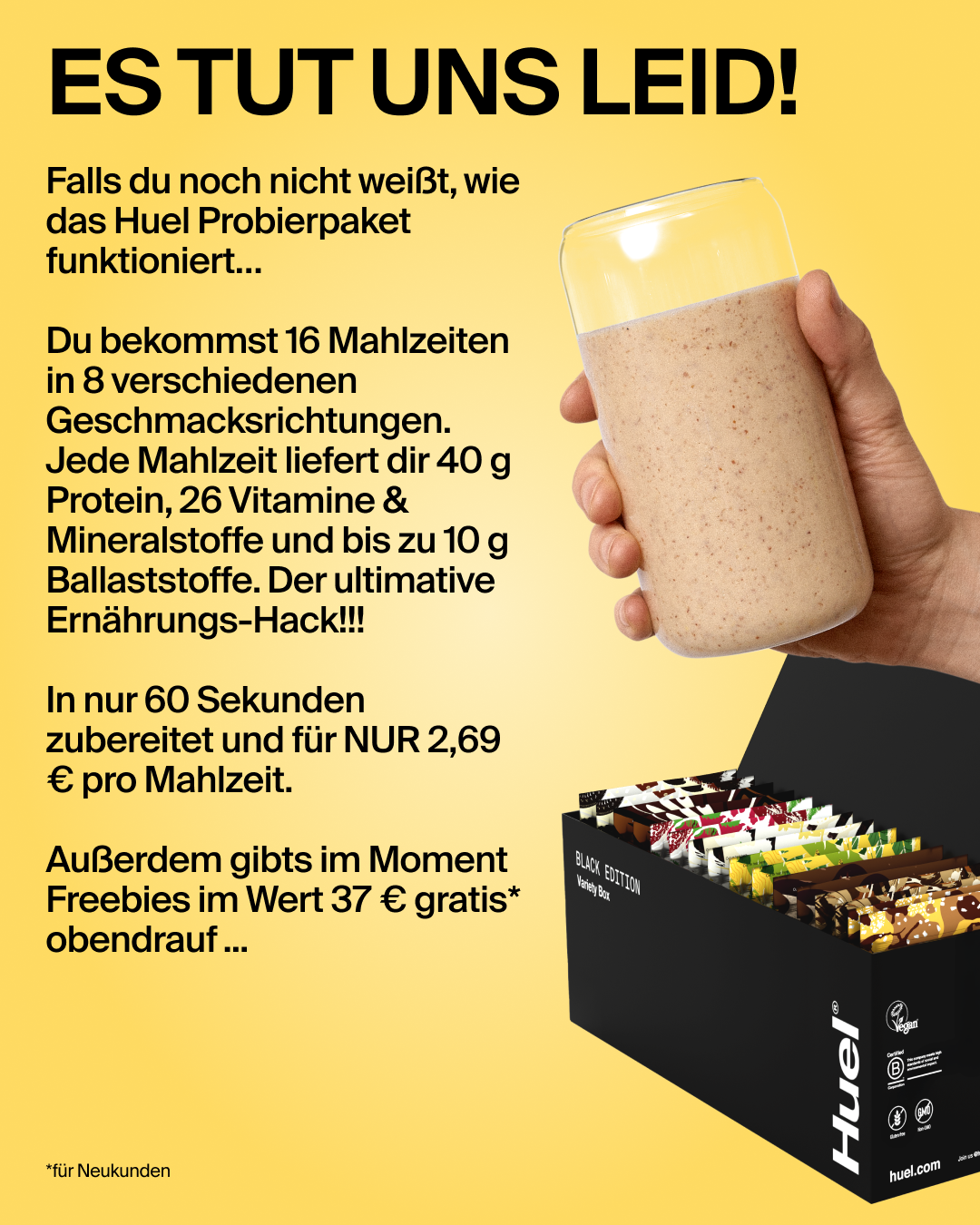 Huel Facebook ad