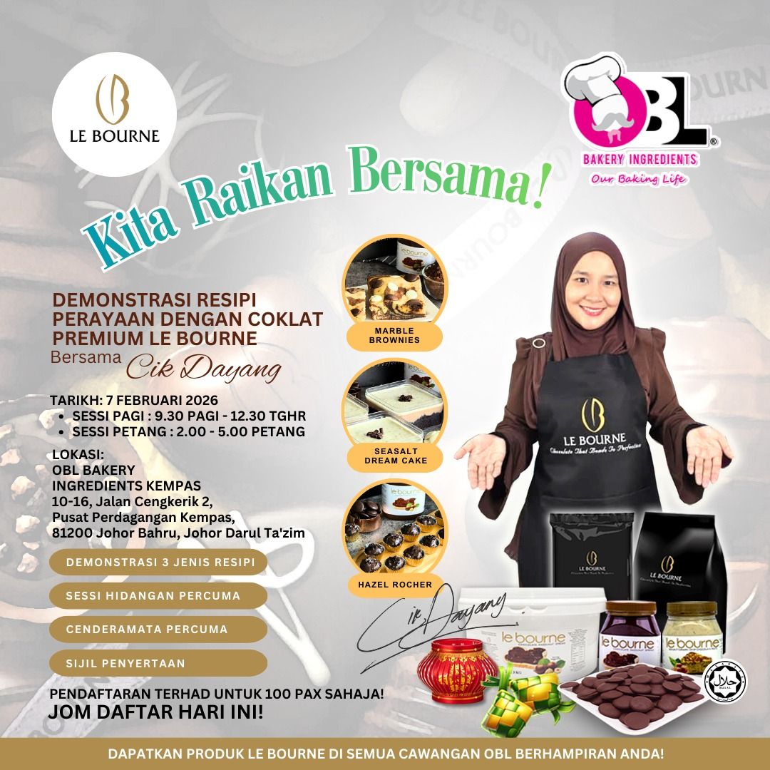 Le Bourne Chocolates Facebook ad: KITA RAIKAN BERSAMA!