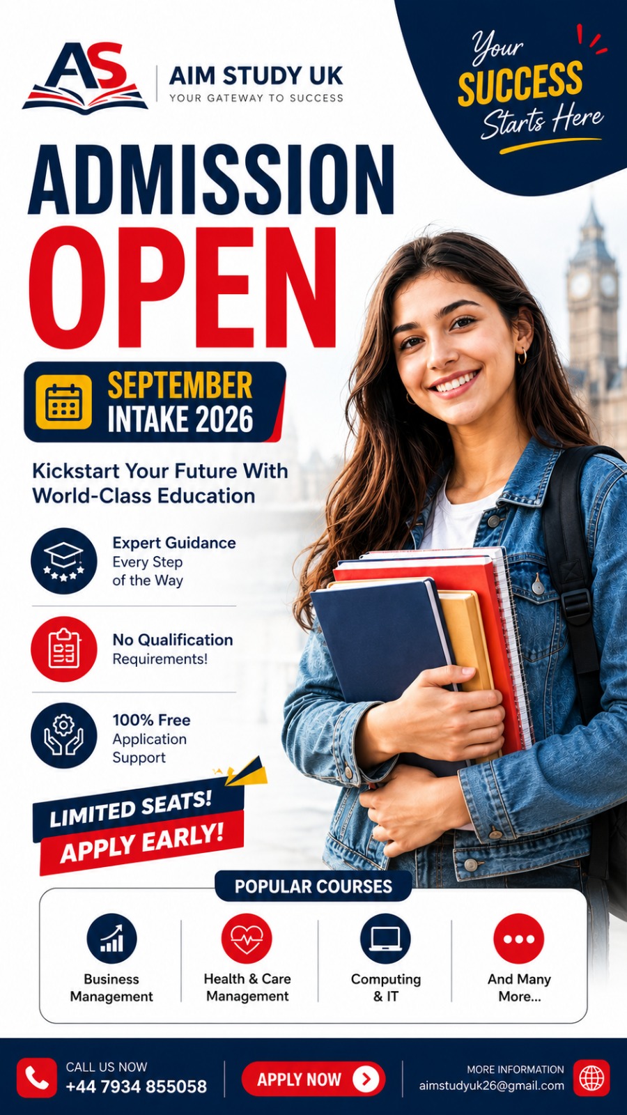 AimStudy Facebook ad: Get Free Consultation Today!