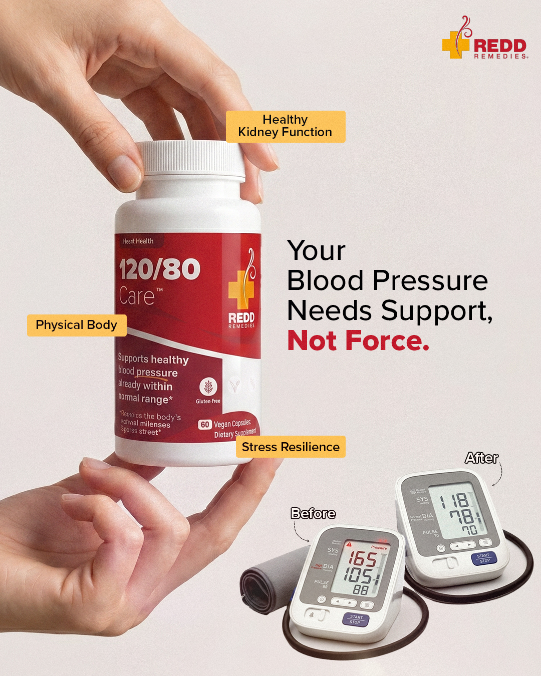 Redd Remedies Facebook ad: Lower Your Blood Pressure With Our Natural Formula!