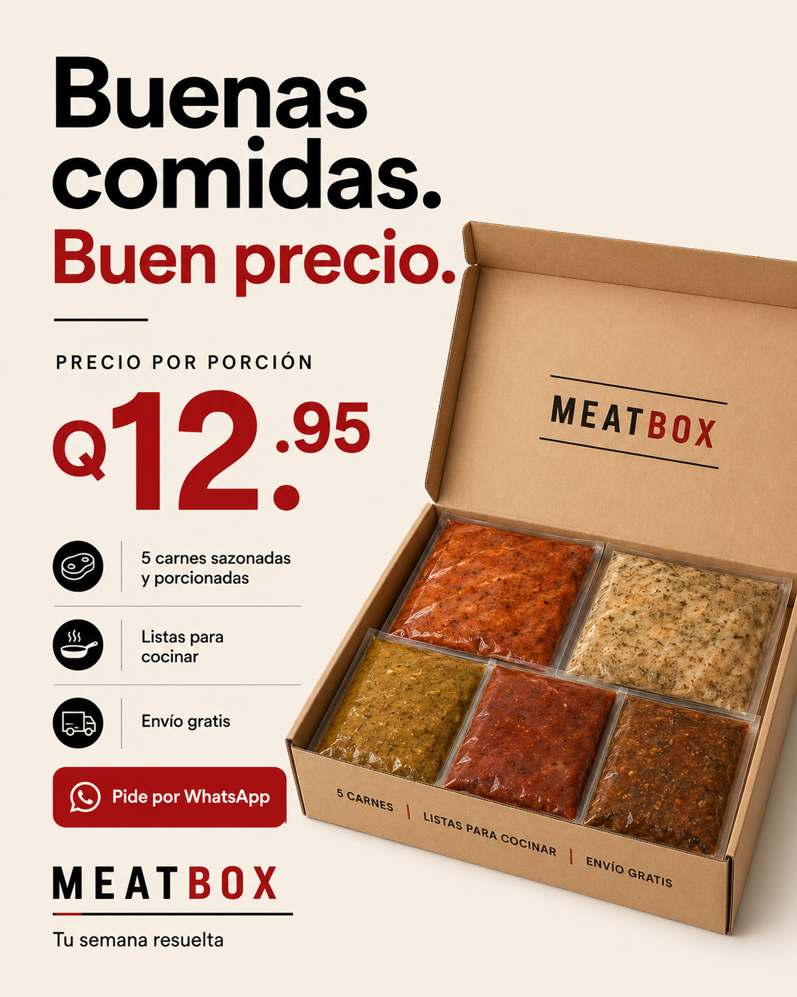 Meat Box Facebook ad: Quiero un cupo