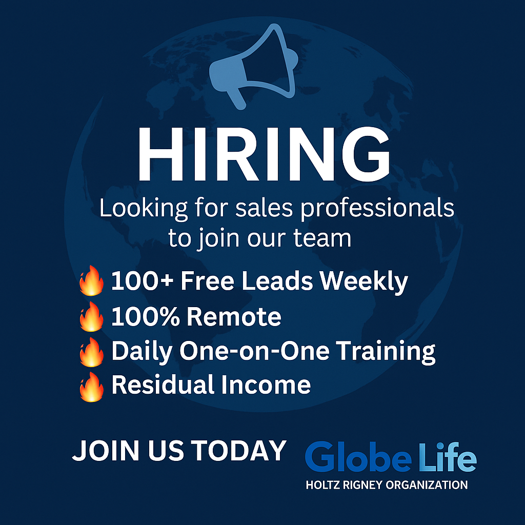 Globe Life American Income Division: Holtz Rigney Organization Facebook ad: Apply Now