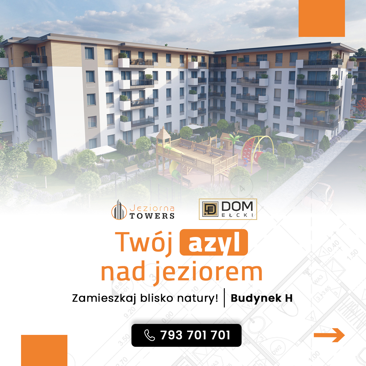 Jeziorna Towers Facebook ad: Marzysz o spokojnym poranku z kawą na balkonie…