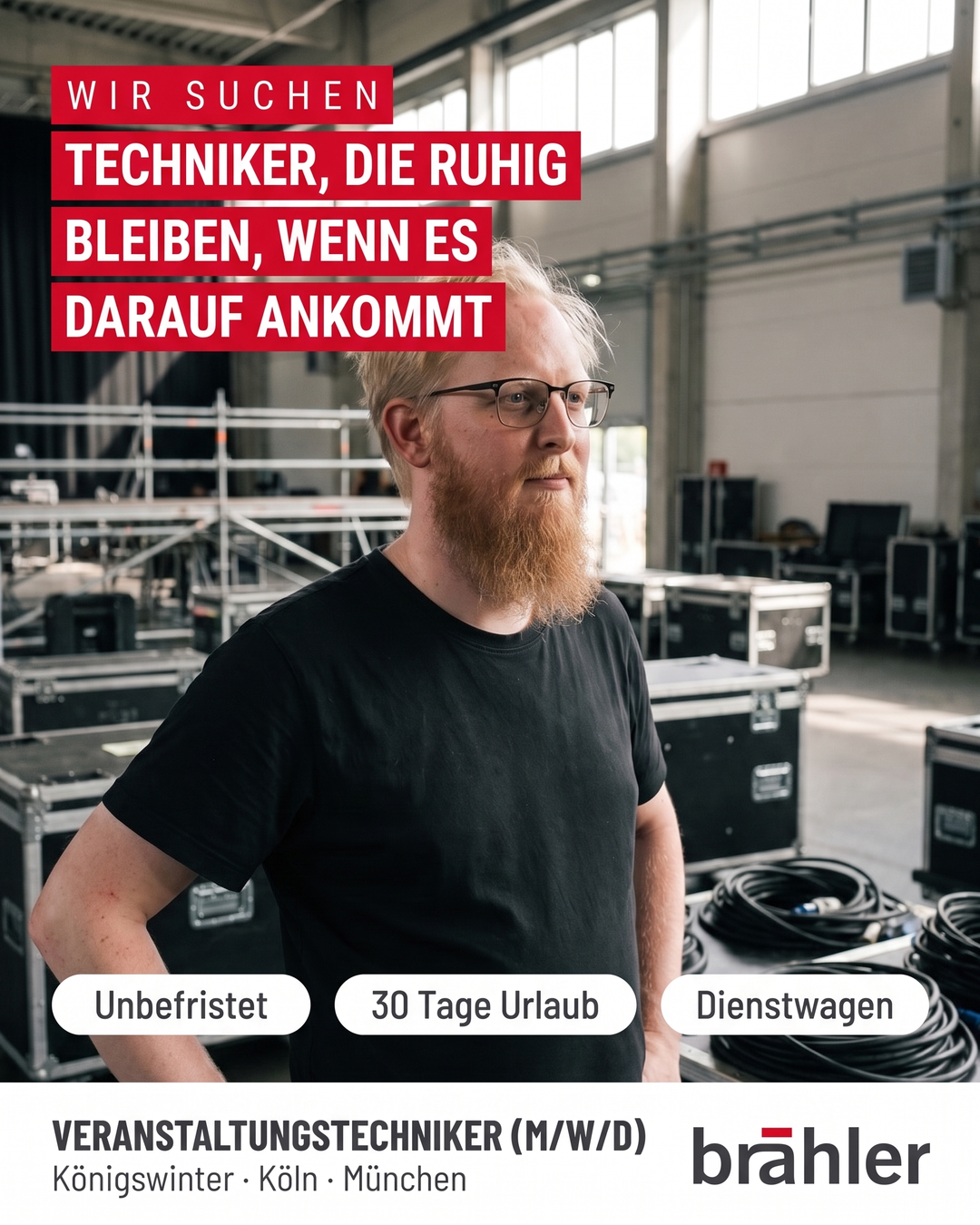 Brähler ICS Konferenztechnik Facebook ad: Bewerben in drei Minuten