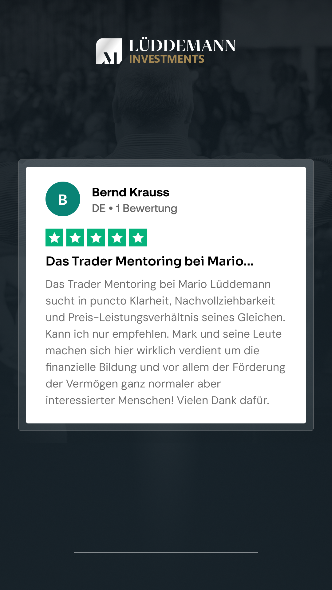 Mario Lüddemann Facebook ad