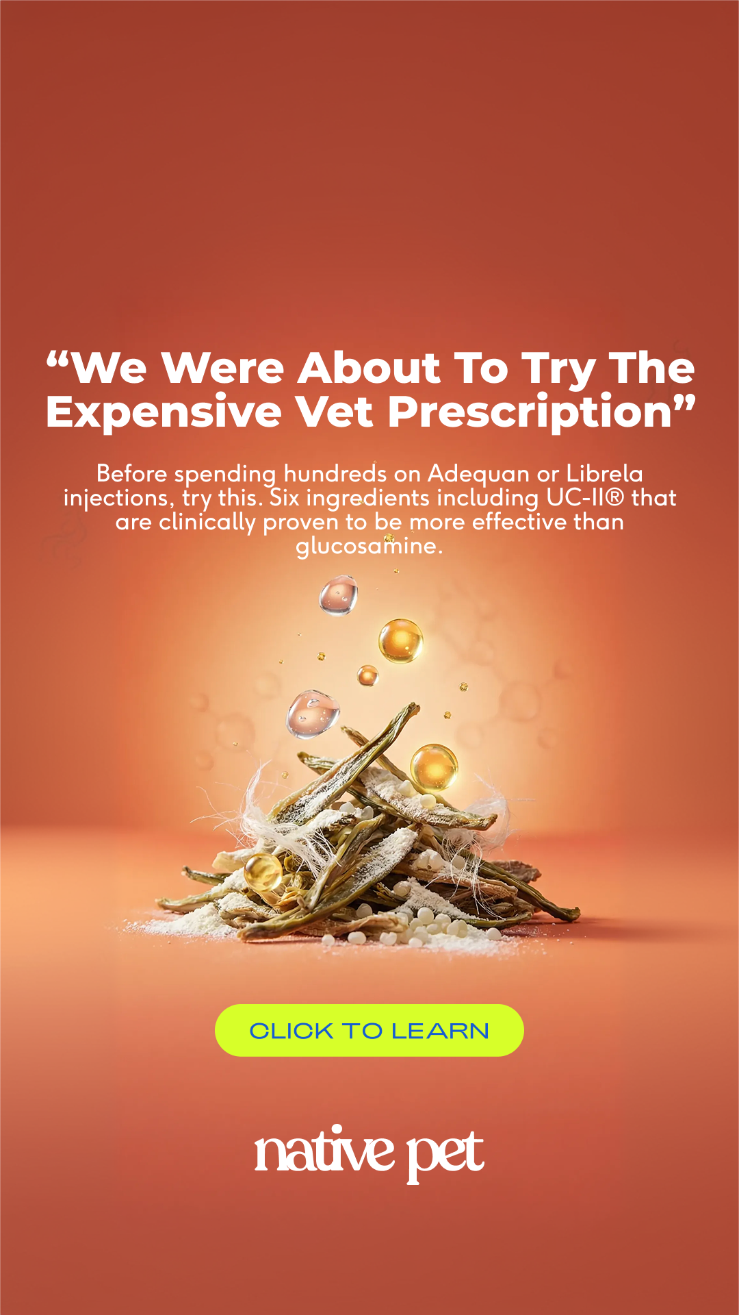 Native Pet Facebook ad