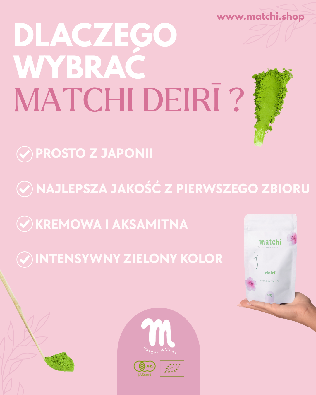 Matchi Facebook ad: Premium matcha prosto z Japonii