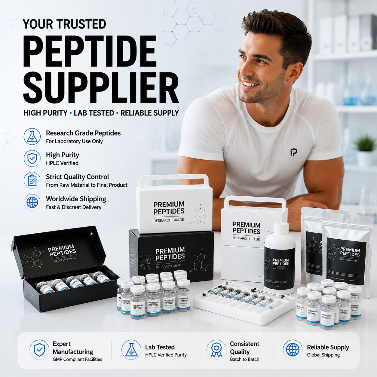 BioPeptide Research Group Facebook ad from Aug 14, 2026